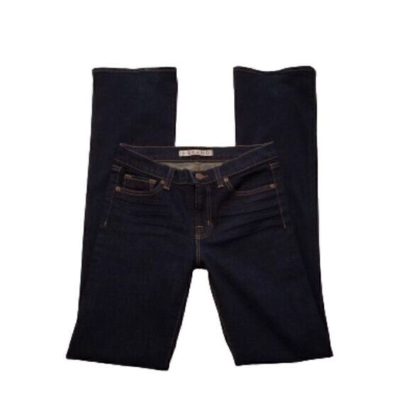 J Brand Dark Wash Mid Rise Straight Jeans - Picture 1 of 6